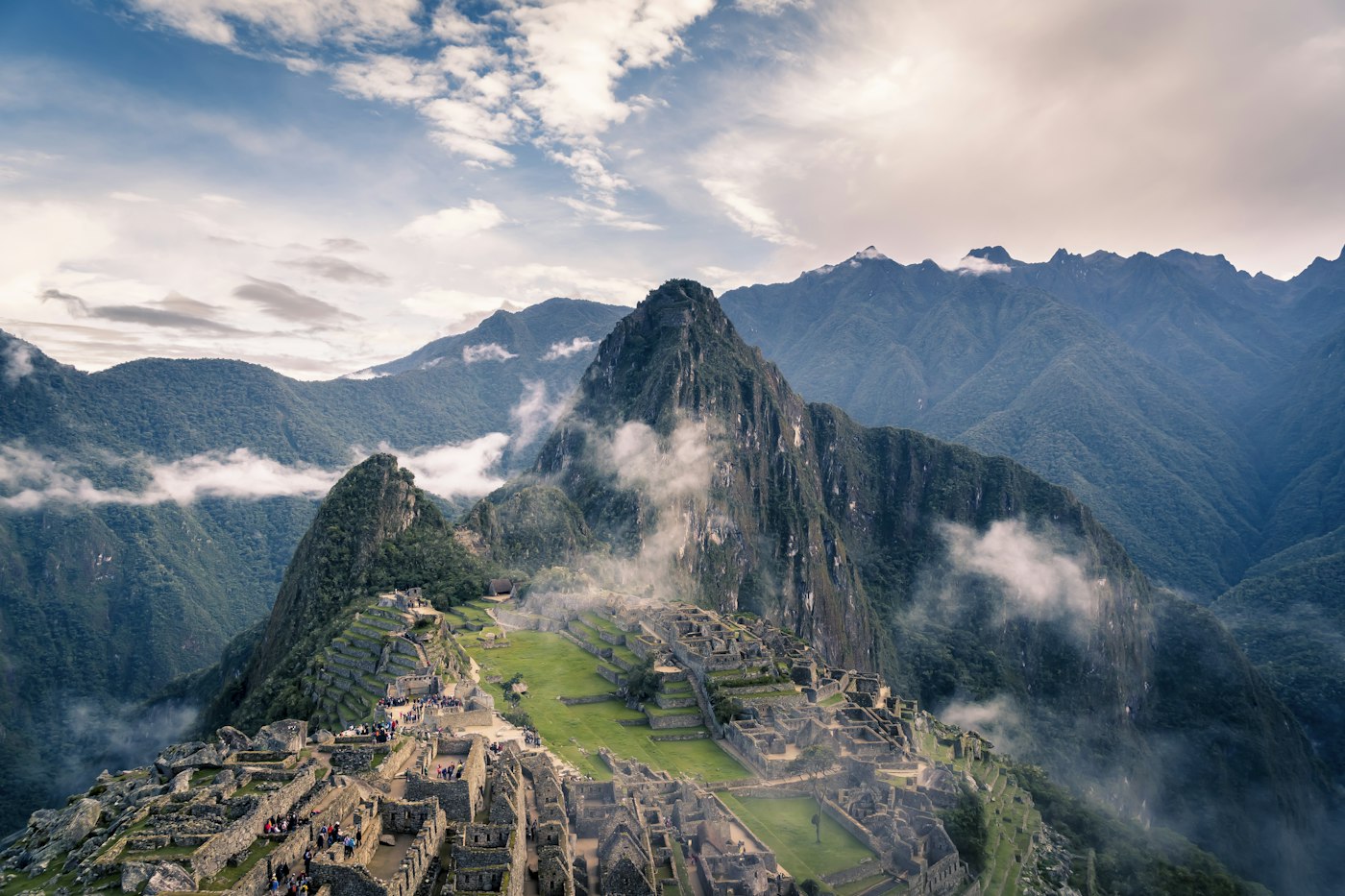 Machu Picchu above the clouds in Peru